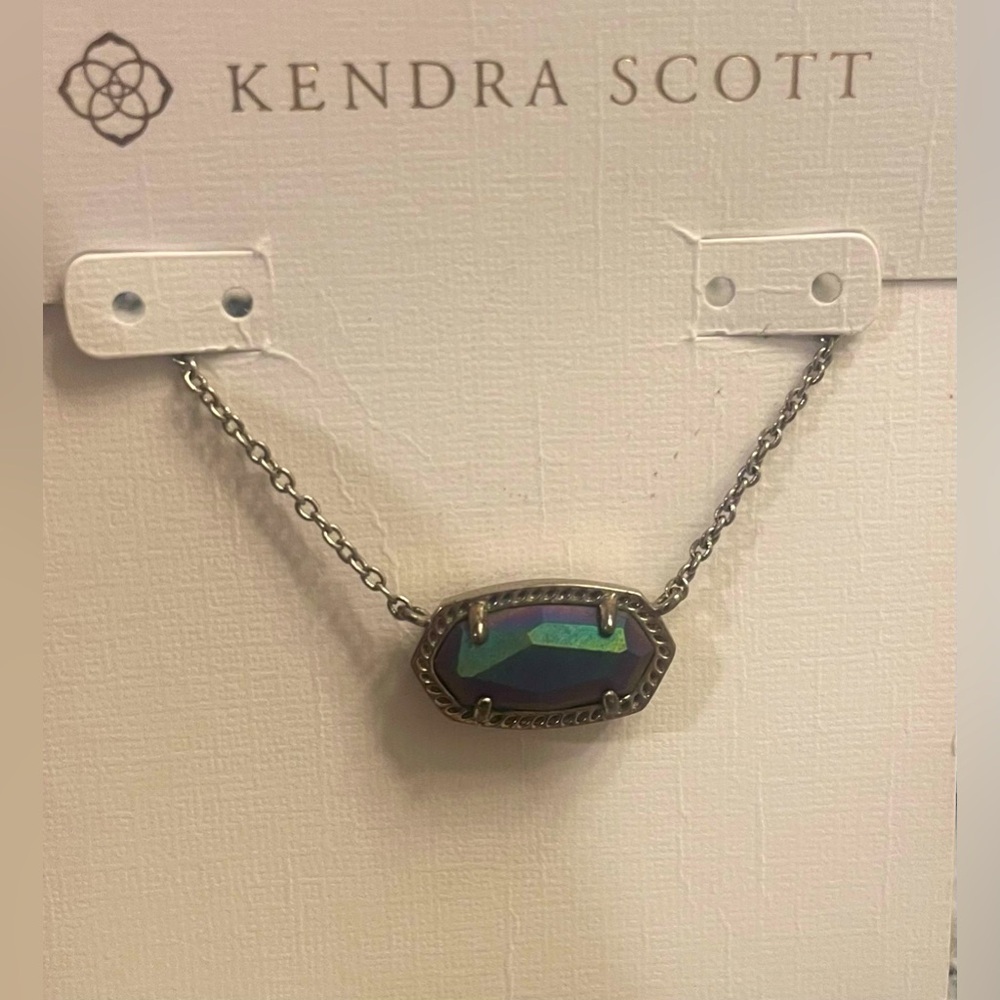 Kendra Scott custom Color Bar Elisa Necklace in Rhodium - multi color